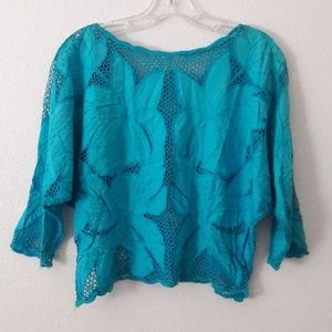 Floral long crop top